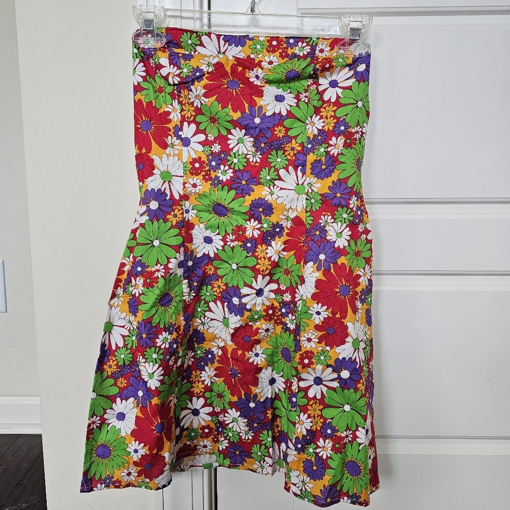 Peppermayo 70s Floral Strapless Mini Dress - Picture 2 of 5
